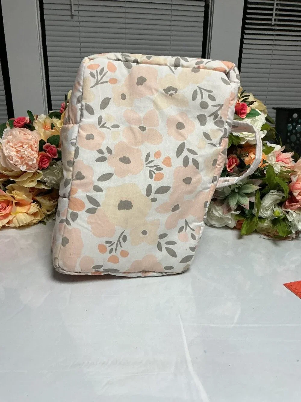Trend Lab Floral Diaper Caddy Nursery Organizer Removable Dividers